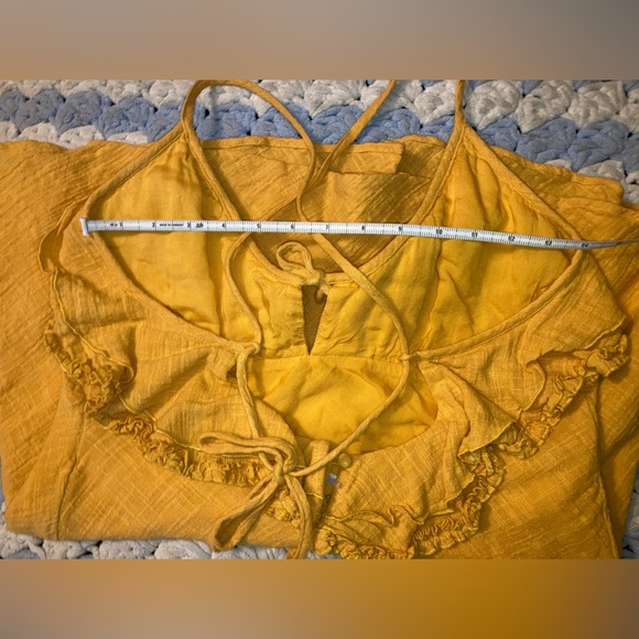 Free People Love Forever Mini Dress. Small. Golden Pollen color - Picture 9 of 13